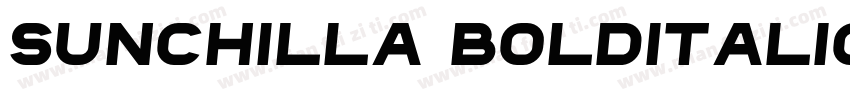 Sunchilla BoldItalic字体转换